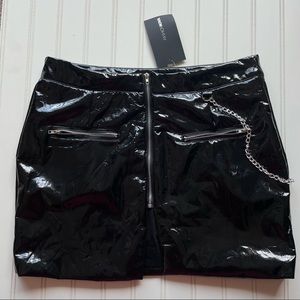 Fashion Nova Latex Gothic Punk Street skirt M